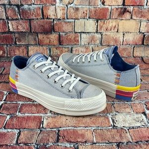 CONVERSE ALL-STAR CHUCK TAYLOR PLATFORM LOWTOPS,  WOMANS SIZE 8